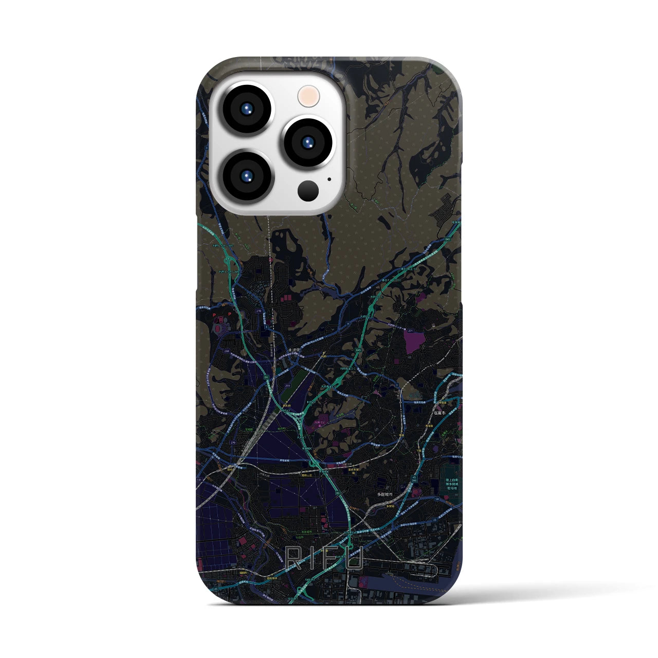 【利府(宮城県)】地図柄iPhoneケース(バックカバータイプ)