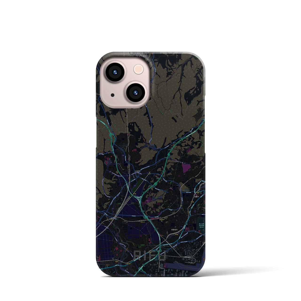 【利府(宮城県)】地図柄iPhoneケース(バックカバータイプ)
