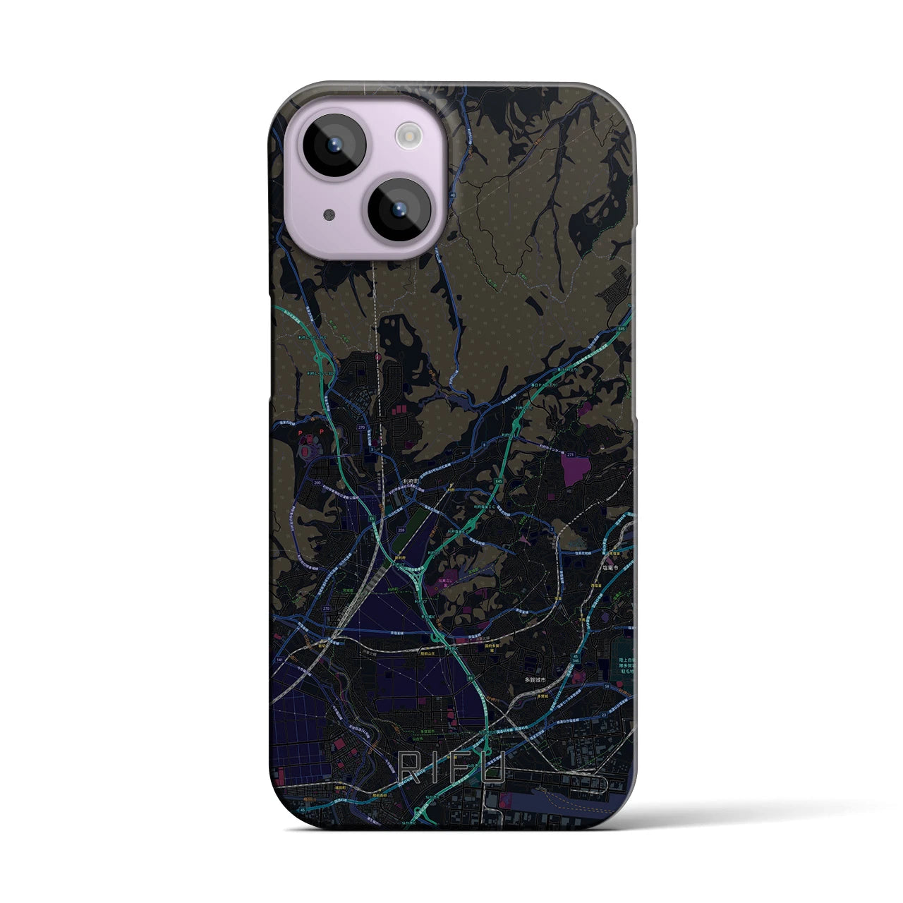 【利府(宮城県)】地図柄iPhoneケース(バックカバータイプ)