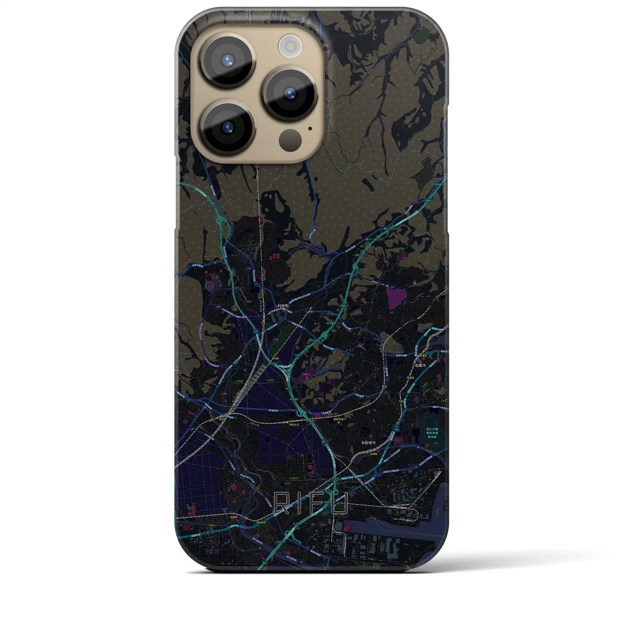 【利府(宮城県)】地図柄iPhoneケース(バックカバータイプ)