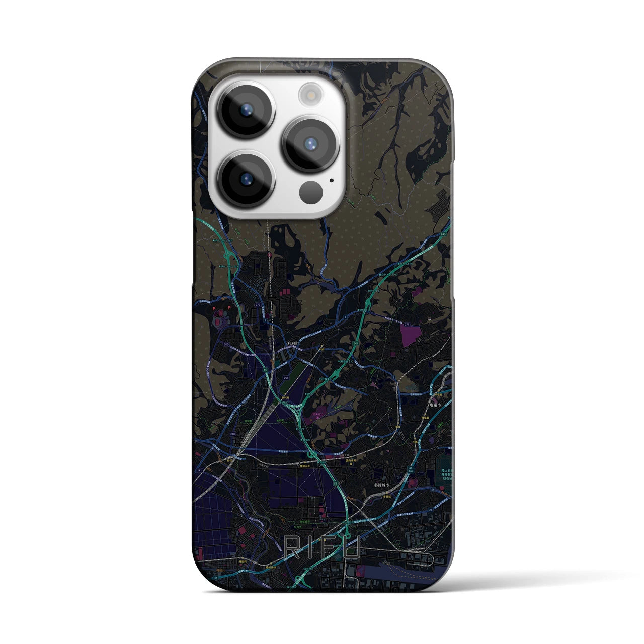 【利府(宮城県)】地図柄iPhoneケース(バックカバータイプ)