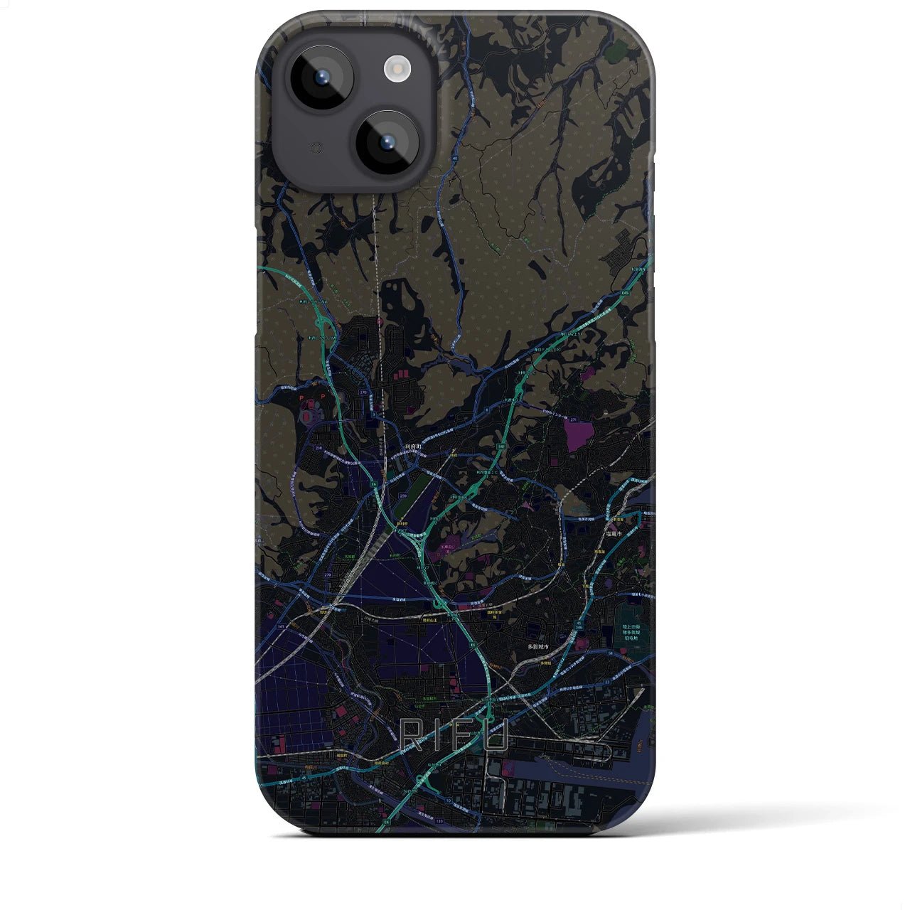 【利府(宮城県)】地図柄iPhoneケース(バックカバータイプ)