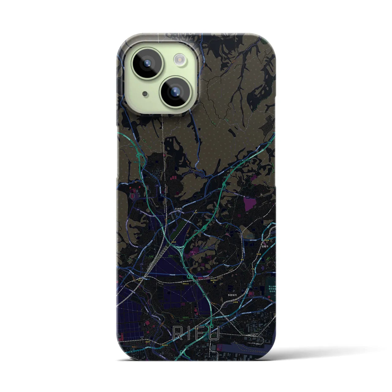 【利府(宮城県)】地図柄iPhoneケース(バックカバータイプ)