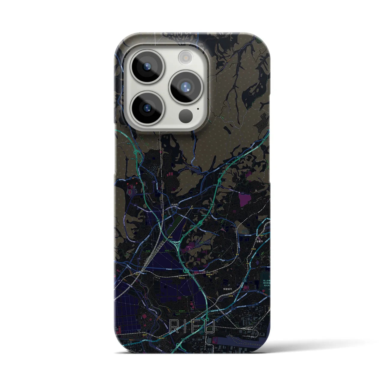 【利府(宮城県)】地図柄iPhoneケース(バックカバータイプ)