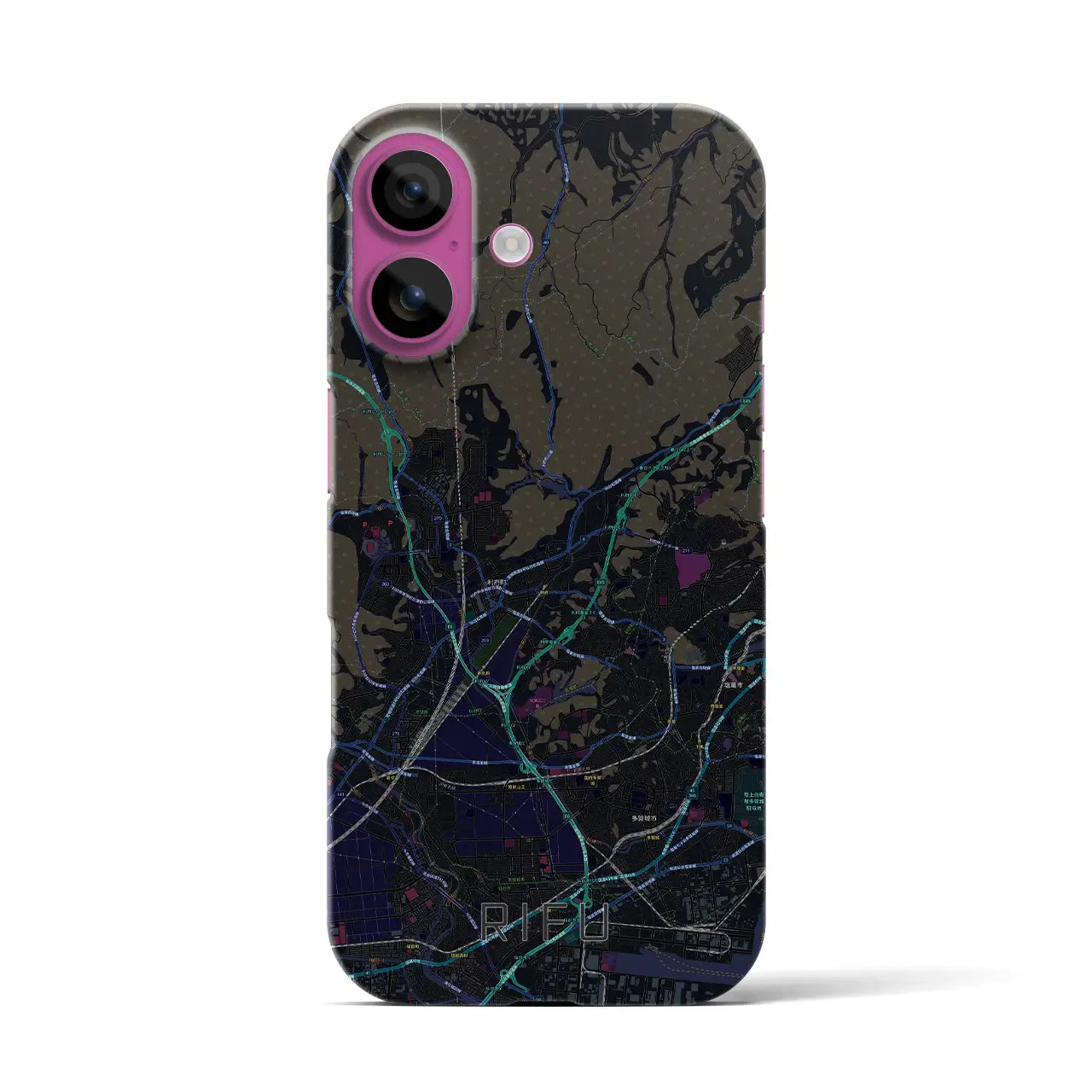 【利府(宮城県)】地図柄iPhoneケース(バックカバータイプ)