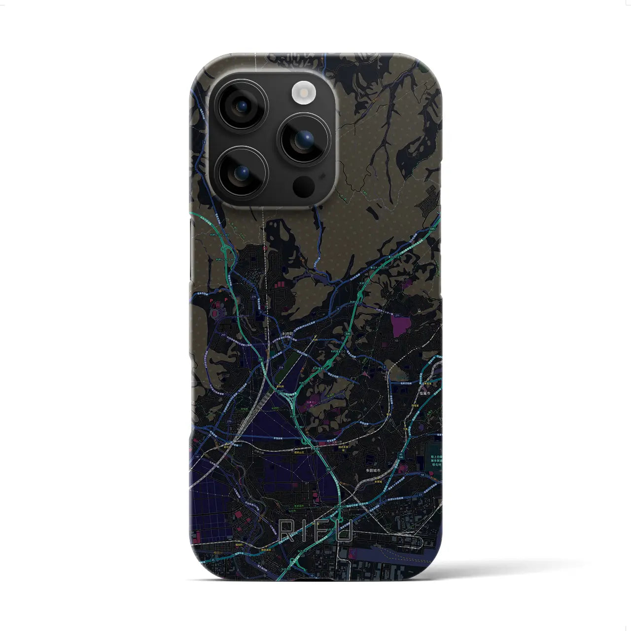【利府(宮城県)】地図柄iPhoneケース(バックカバータイプ)