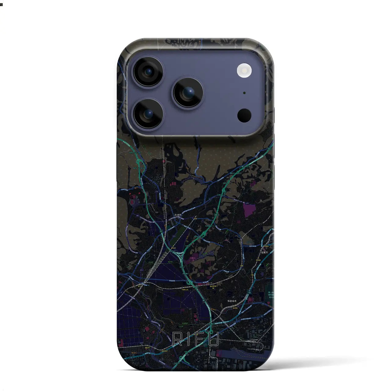 【利府(宮城県)】地図柄iPhoneケース(バックカバータイプ)