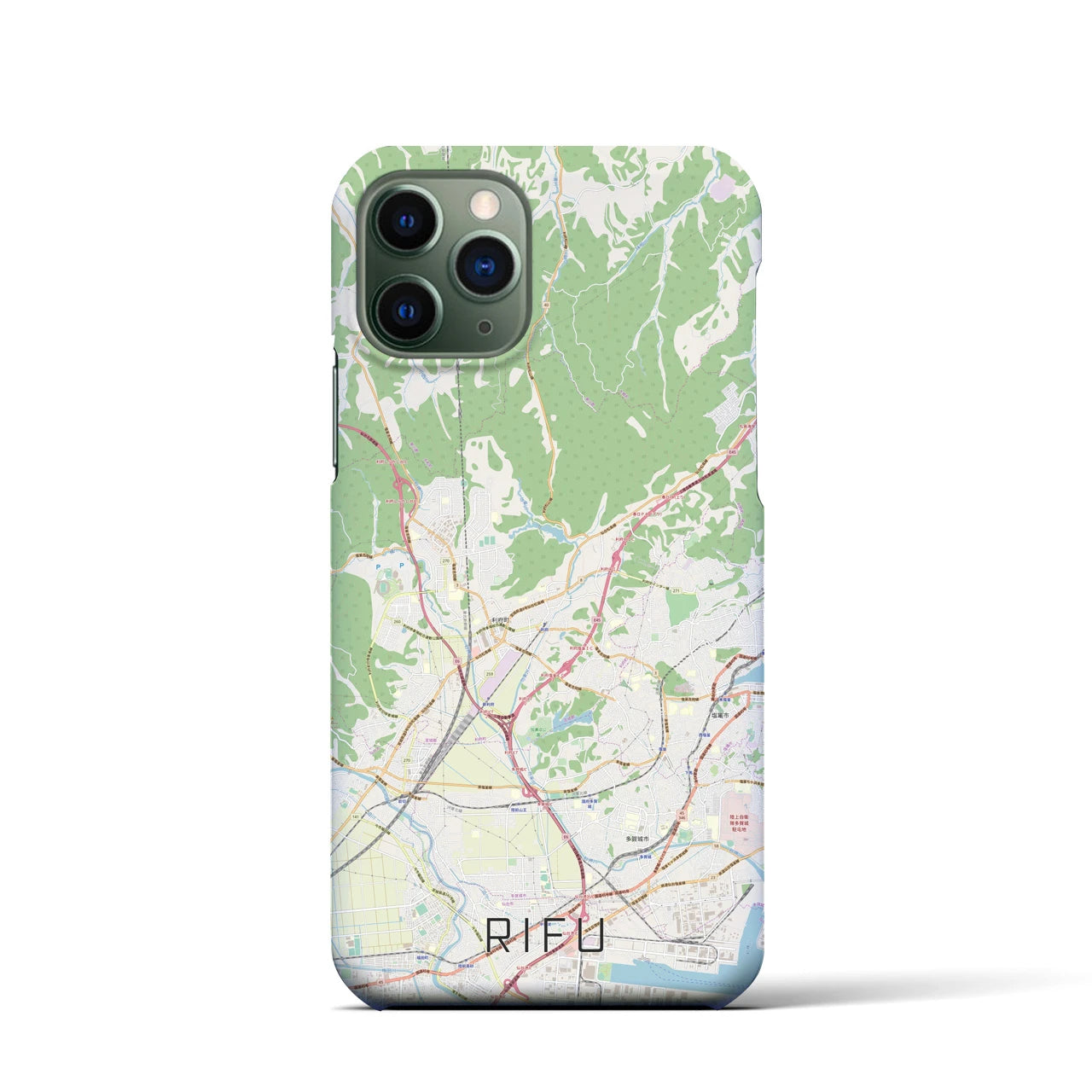 【利府(宮城県)】地図柄iPhoneケース(バックカバータイプ)