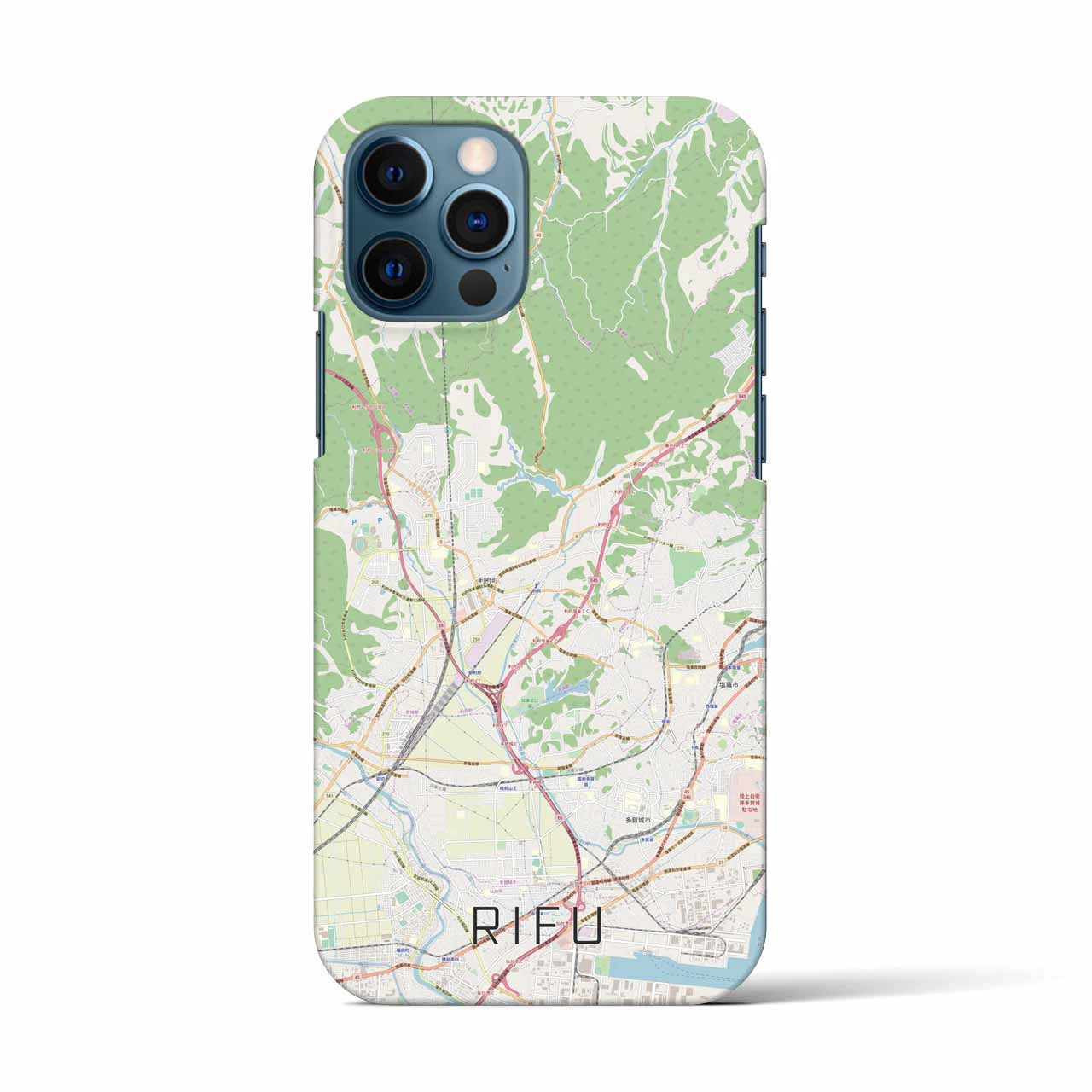 【利府(宮城県)】地図柄iPhoneケース(バックカバータイプ)