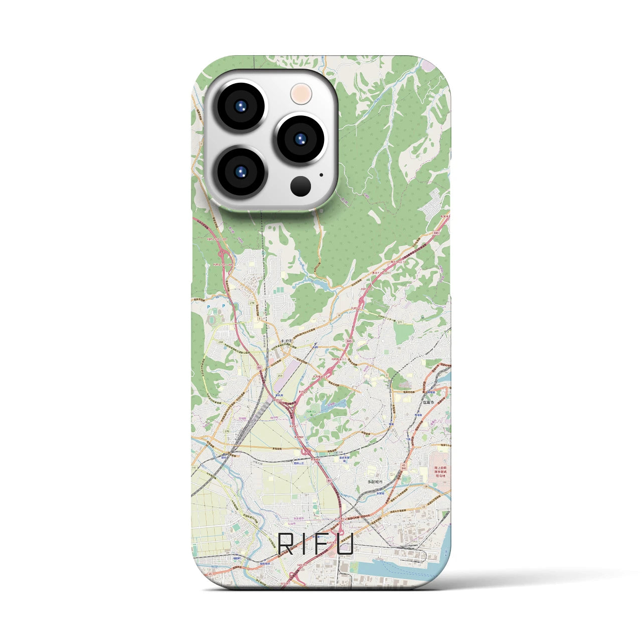 【利府(宮城県)】地図柄iPhoneケース(バックカバータイプ)