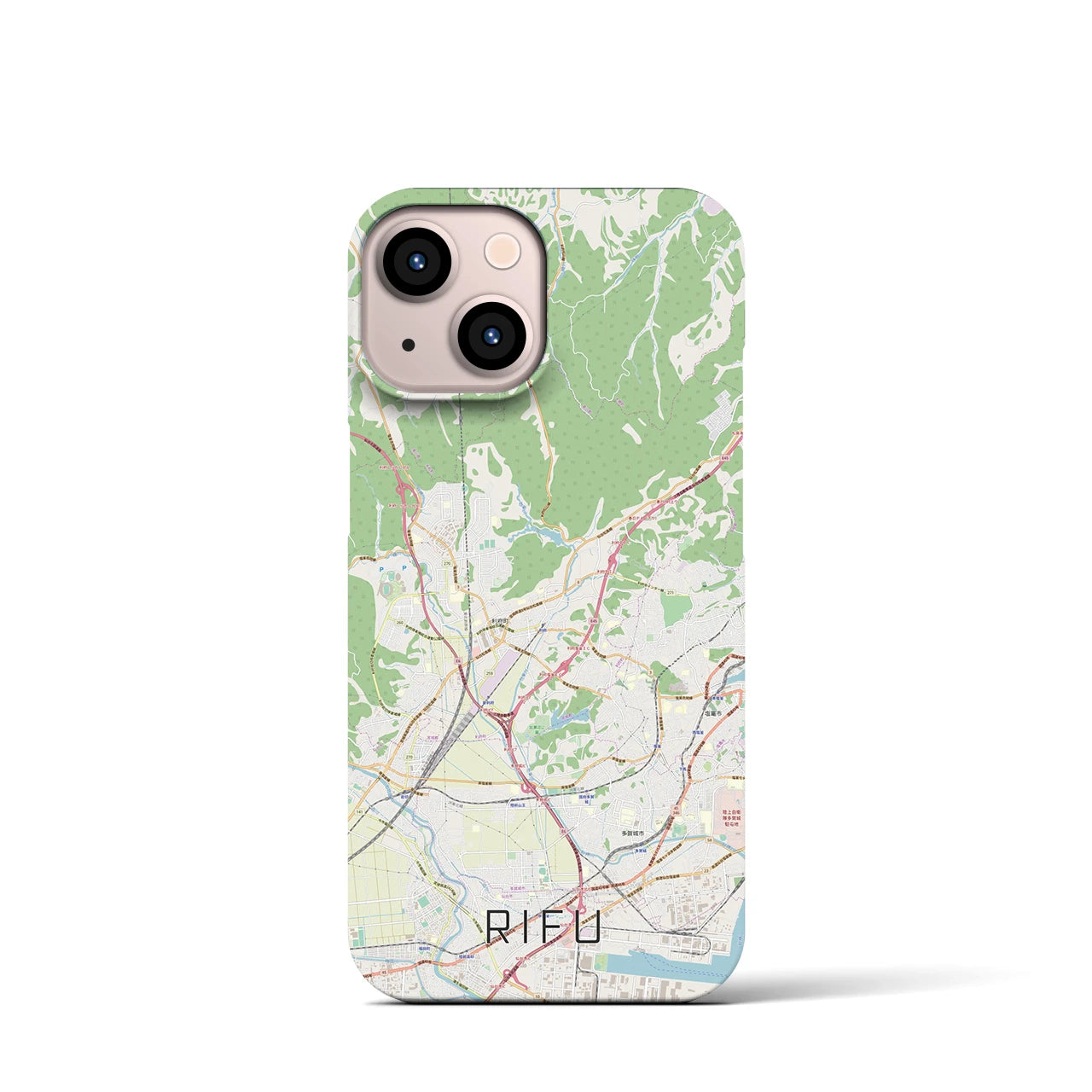 【利府(宮城県)】地図柄iPhoneケース(バックカバータイプ)