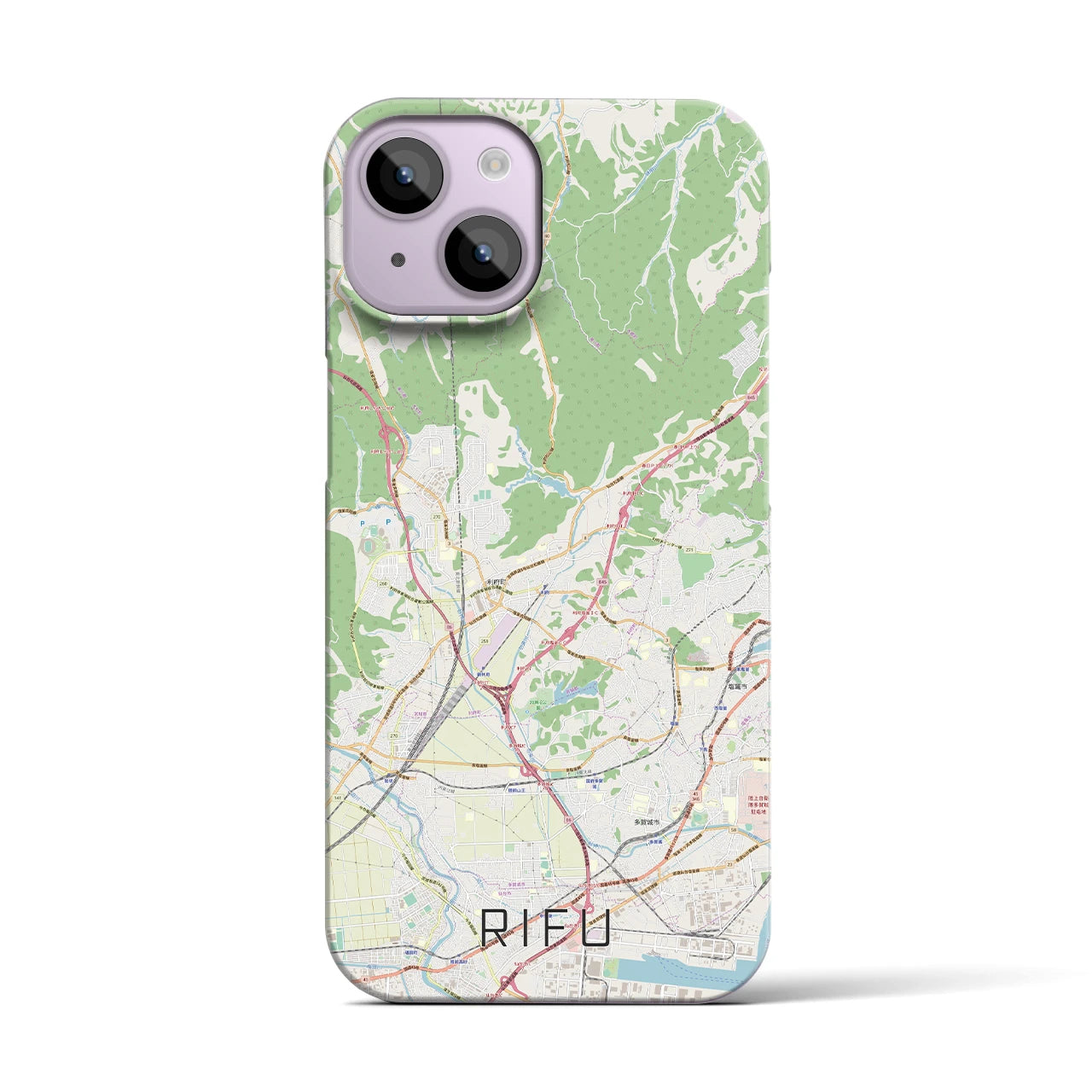 【利府(宮城県)】地図柄iPhoneケース(バックカバータイプ)