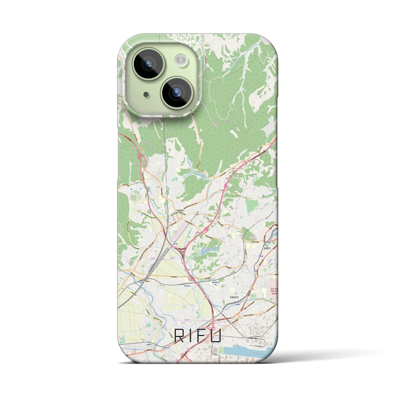 【利府(宮城県)】地図柄iPhoneケース(バックカバータイプ)