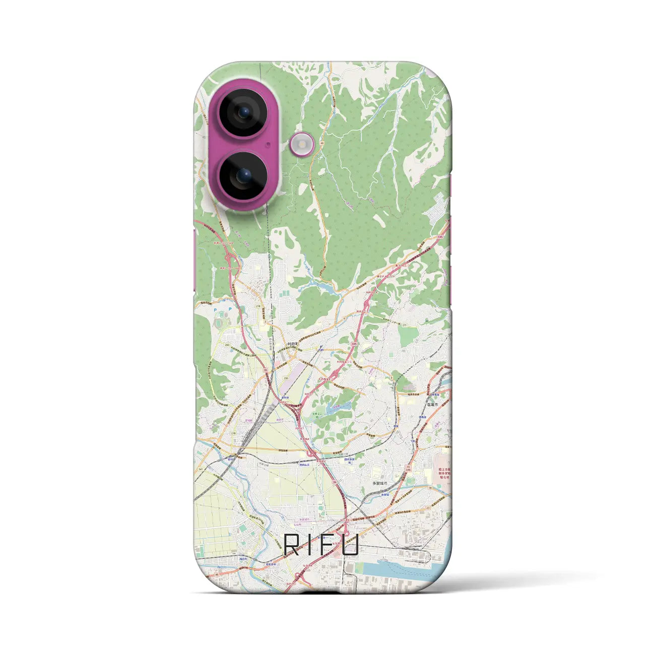 【利府(宮城県)】地図柄iPhoneケース(バックカバータイプ)