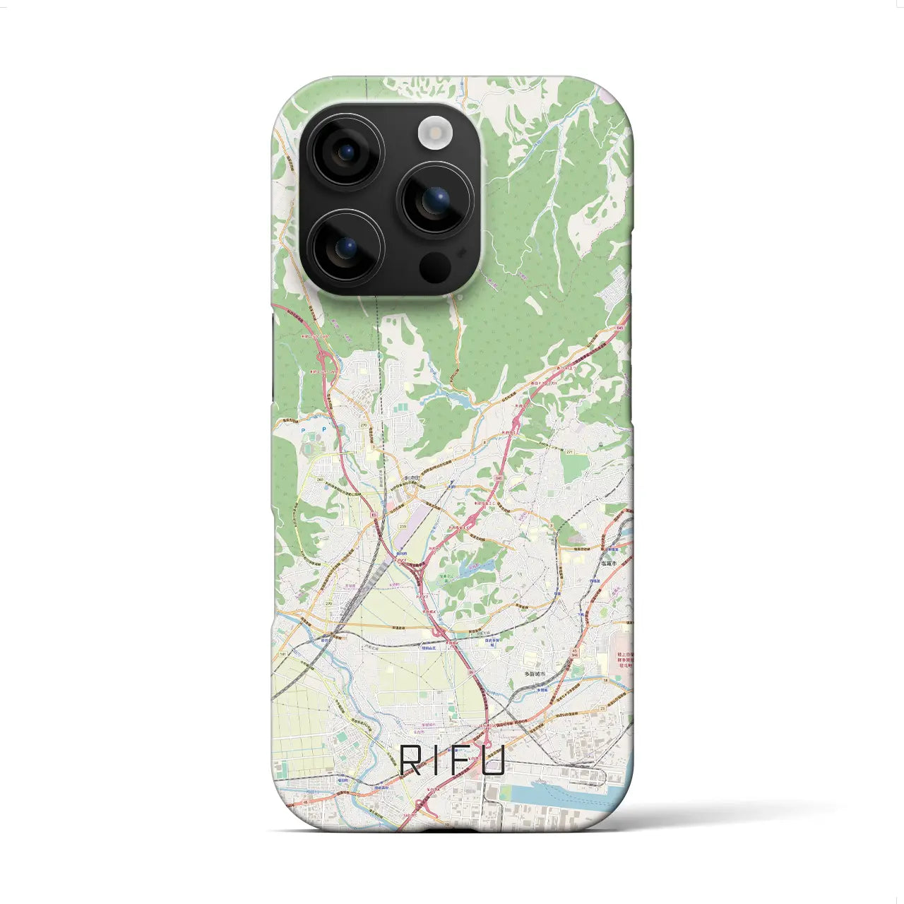【利府(宮城県)】地図柄iPhoneケース(バックカバータイプ)