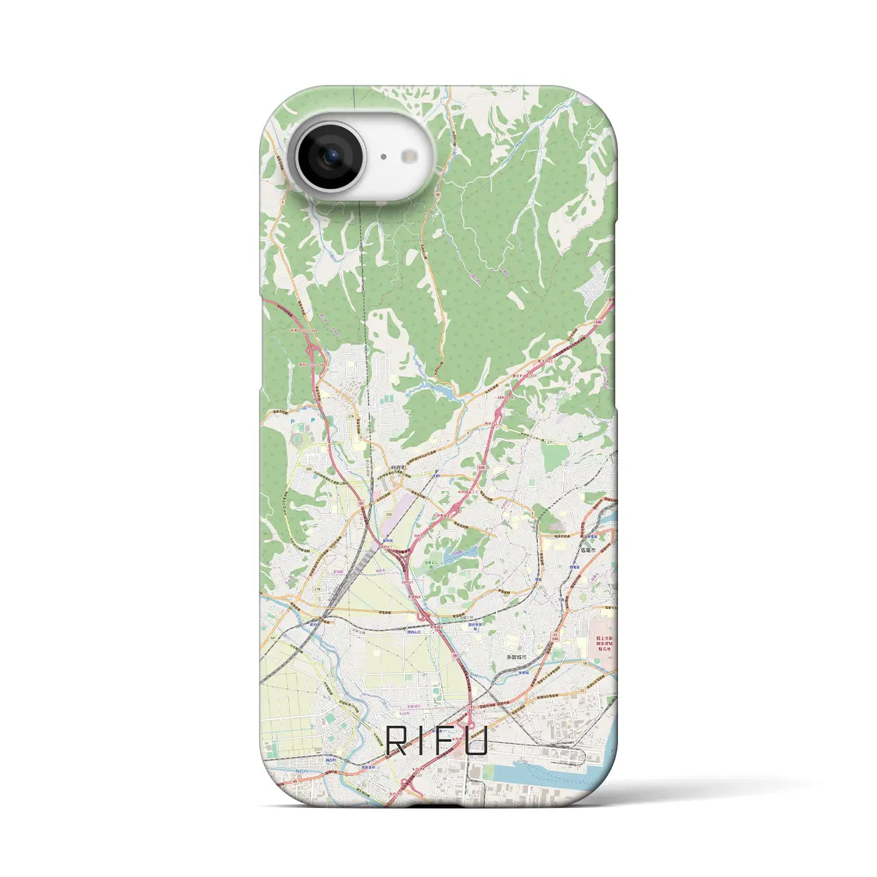 【利府(宮城県)】地図柄iPhoneケース(バックカバータイプ)