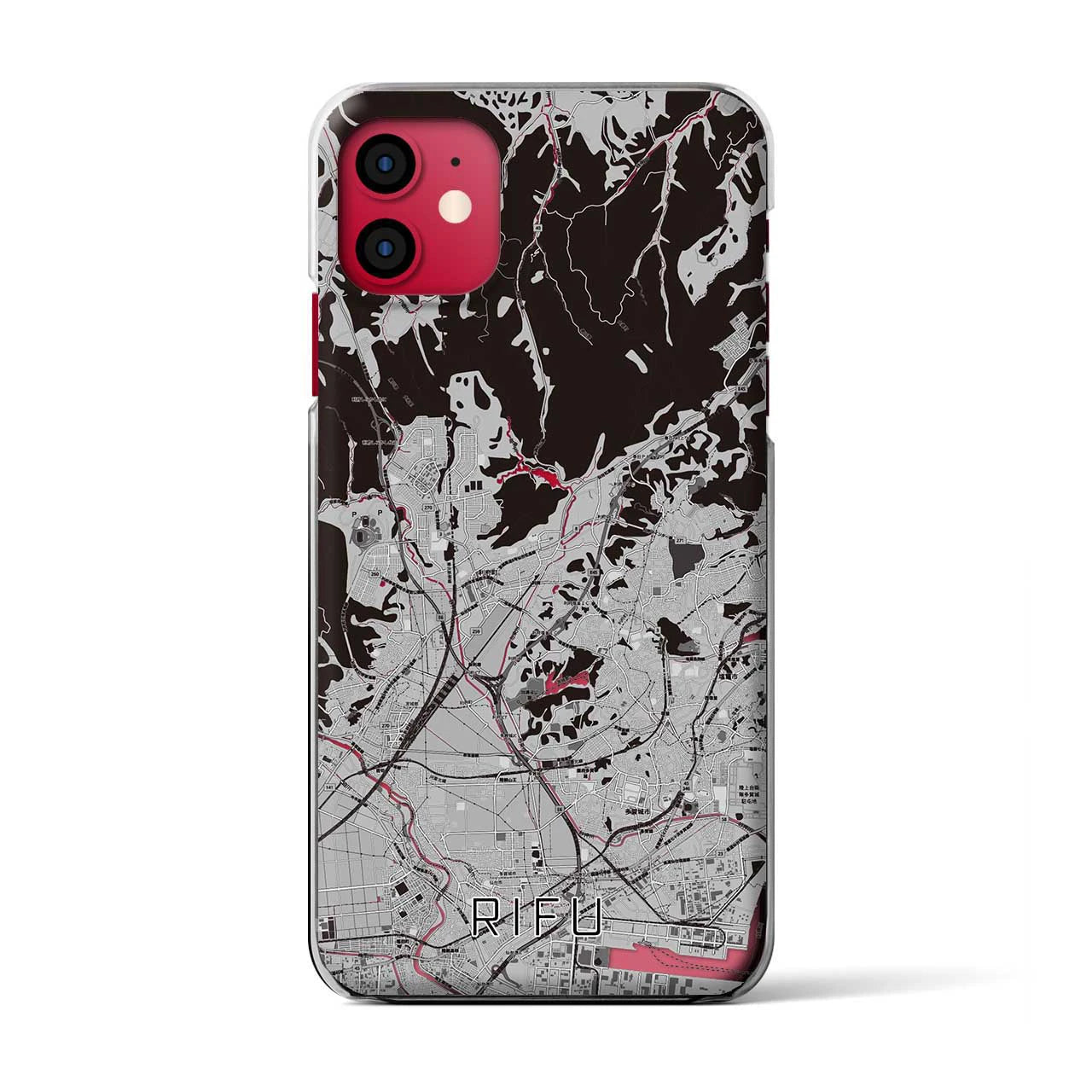 【利府(宮城県)】地図柄iPhoneケース(クリアタイプ)