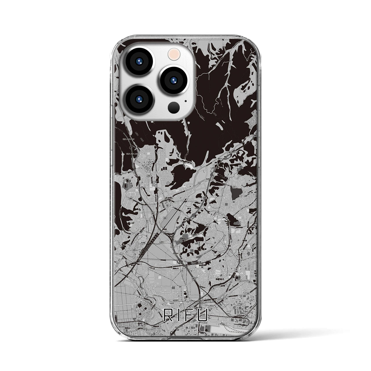 【利府(宮城県)】地図柄iPhoneケース(クリアタイプ)