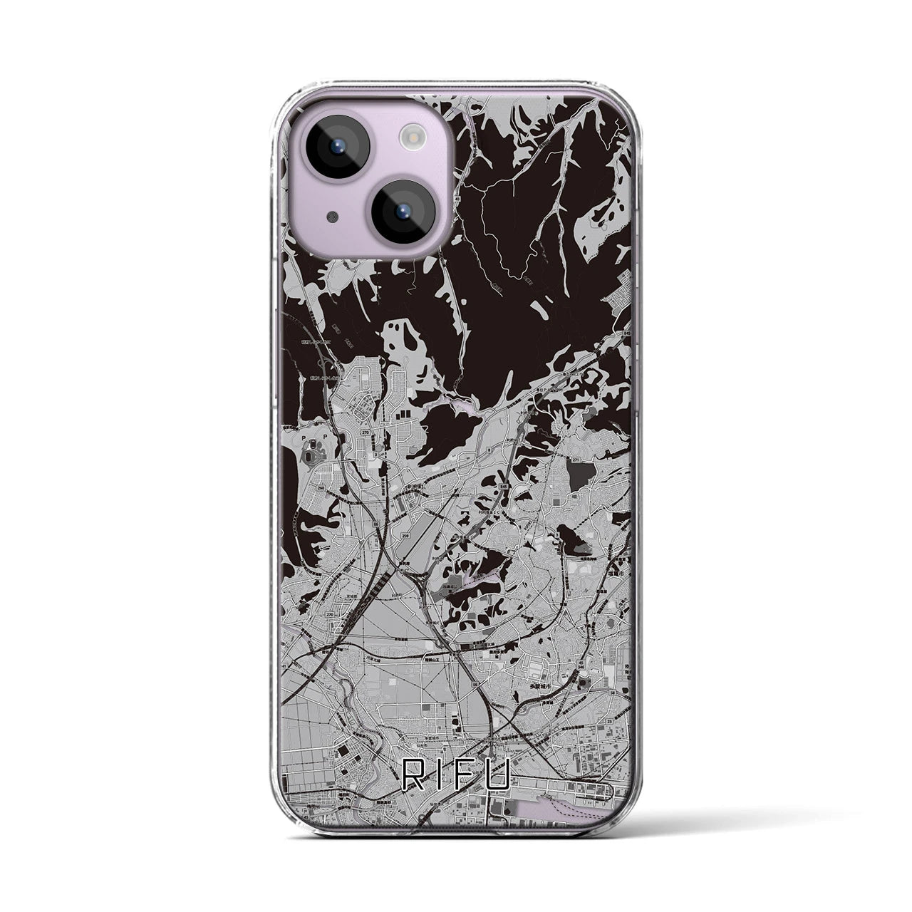 【利府(宮城県)】地図柄iPhoneケース(クリアタイプ)