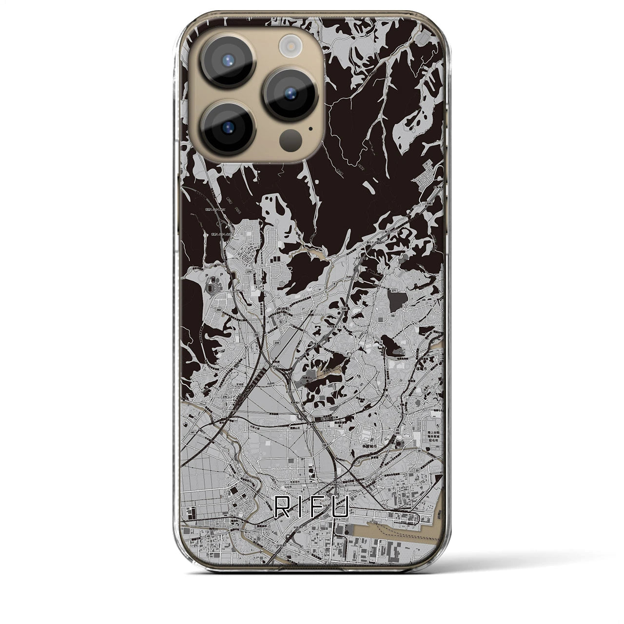 【利府(宮城県)】地図柄iPhoneケース(クリアタイプ)