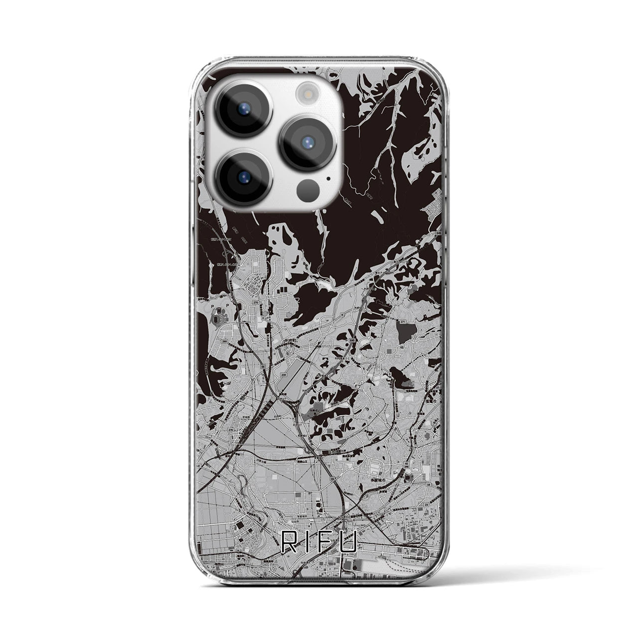 【利府(宮城県)】地図柄iPhoneケース(クリアタイプ)