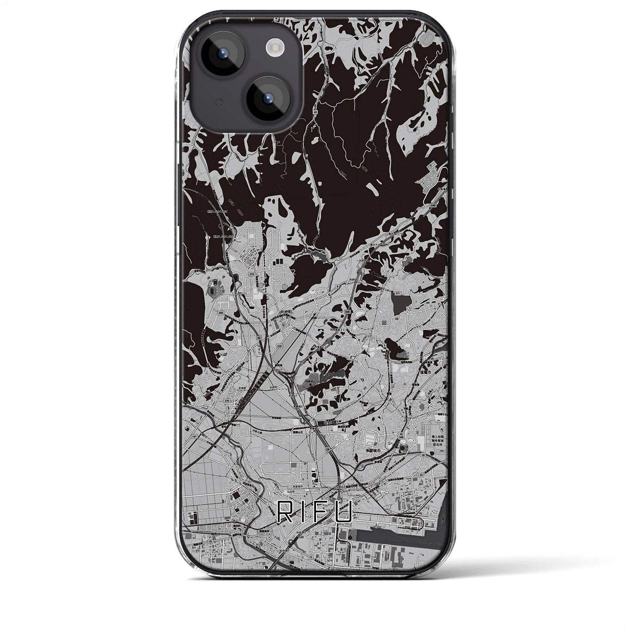 【利府(宮城県)】地図柄iPhoneケース(クリアタイプ)