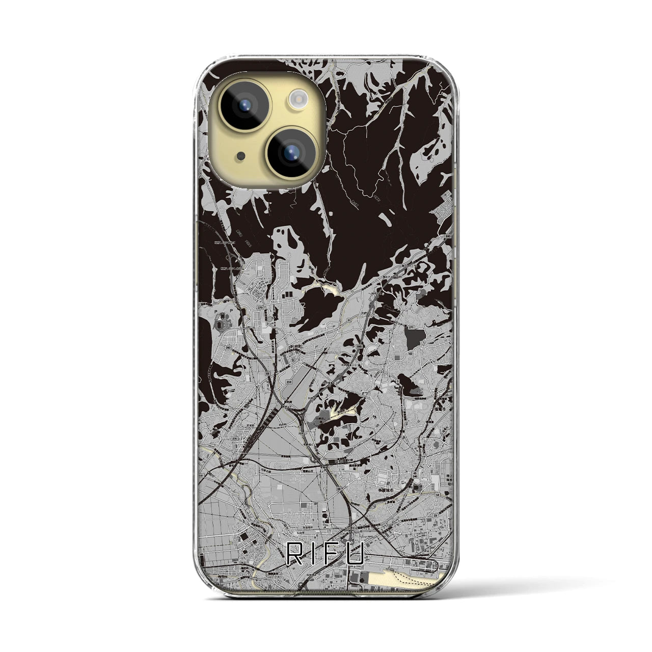 【利府(宮城県)】地図柄iPhoneケース(クリアタイプ)