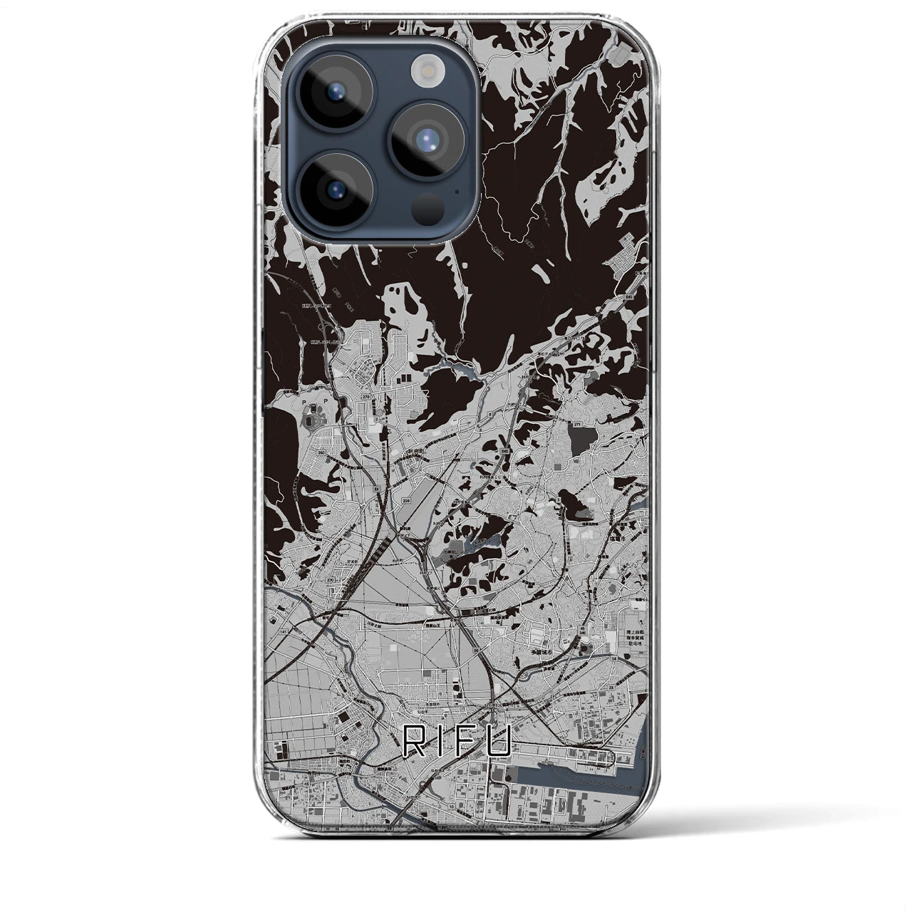 【利府(宮城県)】地図柄iPhoneケース(クリアタイプ)