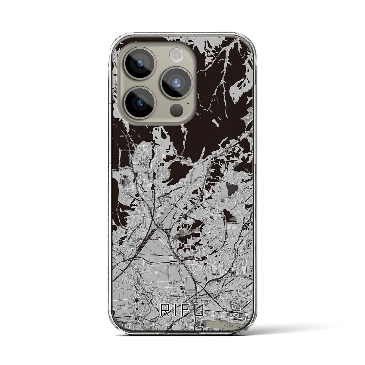 【利府(宮城県)】地図柄iPhoneケース(クリアタイプ)