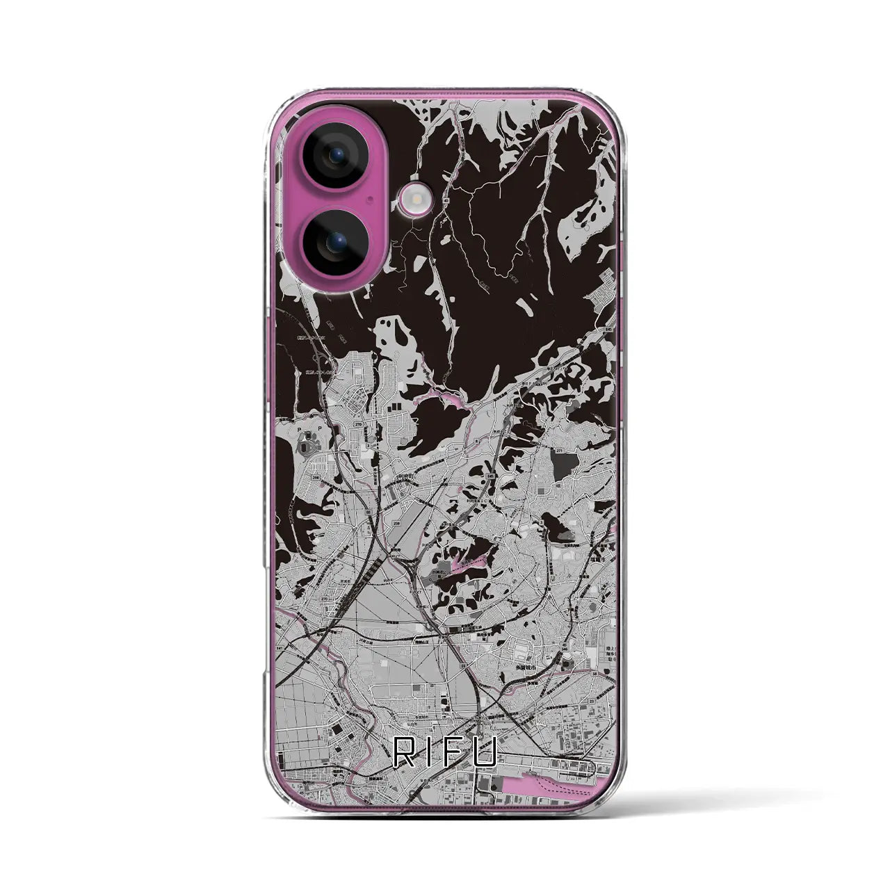 【利府(宮城県)】地図柄iPhoneケース(クリアタイプ)