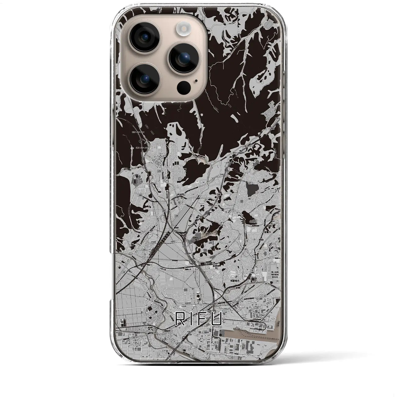 【利府(宮城県)】地図柄iPhoneケース(クリアタイプ)