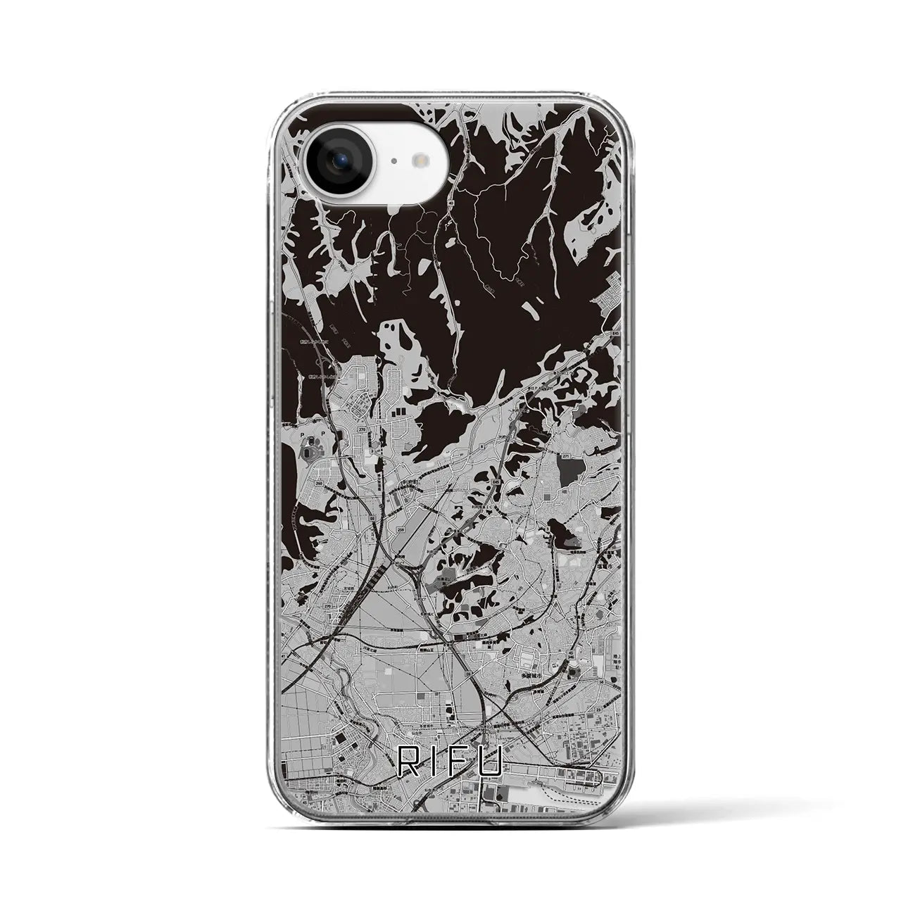 【利府(宮城県)】地図柄iPhoneケース(クリアタイプ)