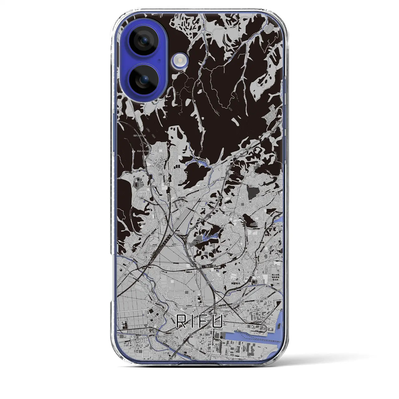 【利府(宮城県)】地図柄iPhoneケース(クリアタイプ)