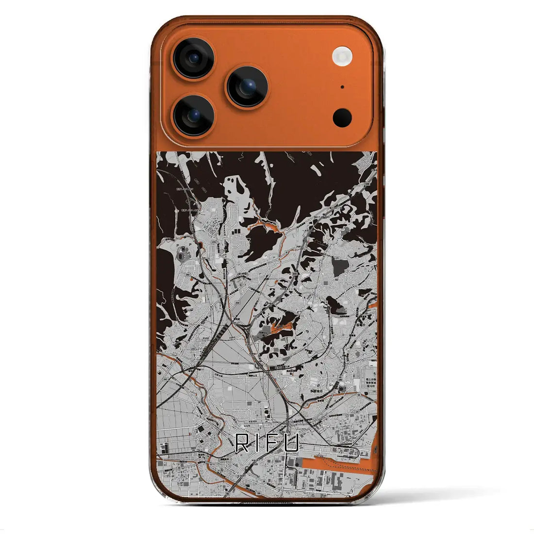 【利府(宮城県)】地図柄iPhoneケース(クリアタイプ)