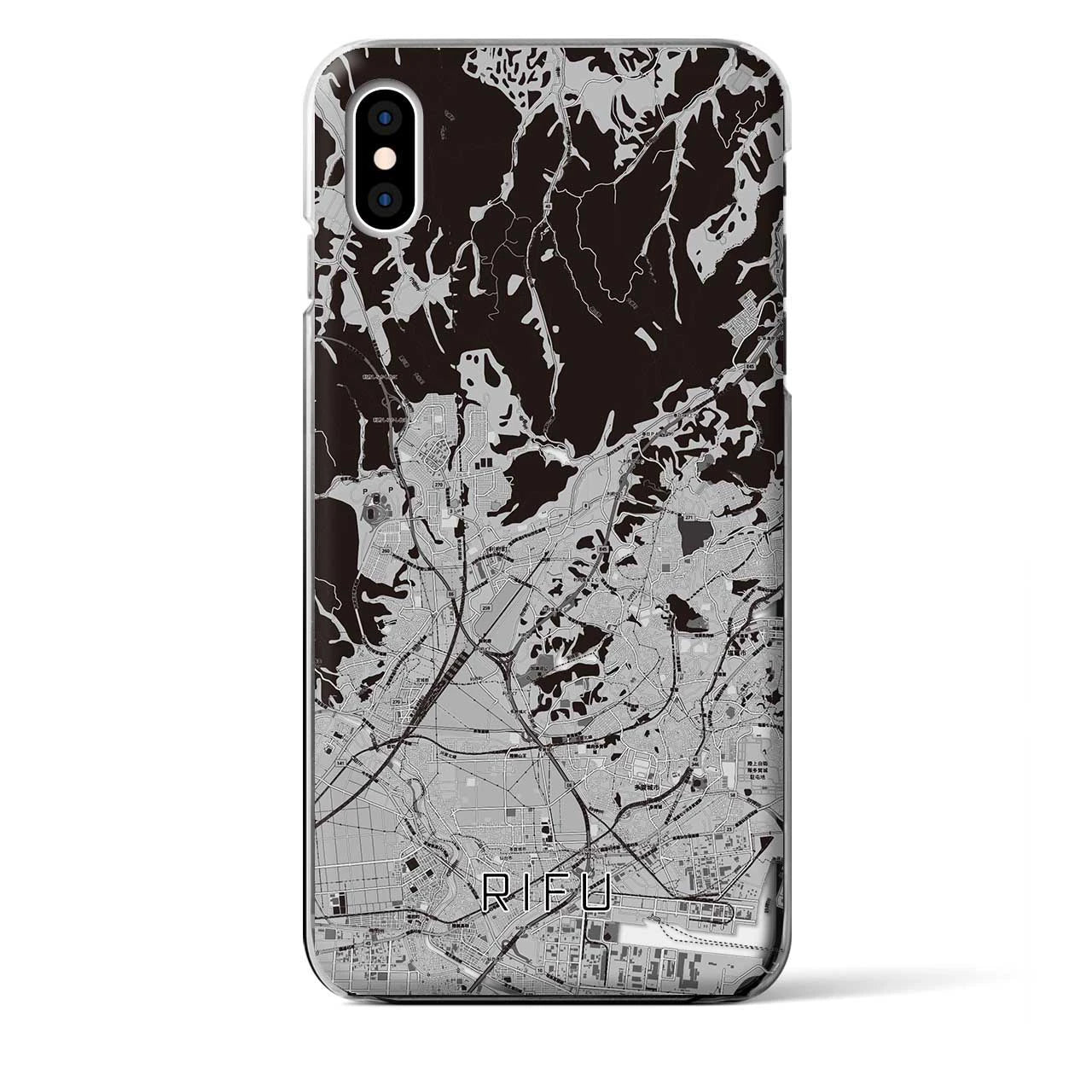 【利府(宮城県)】地図柄iPhoneケース(クリアタイプ)