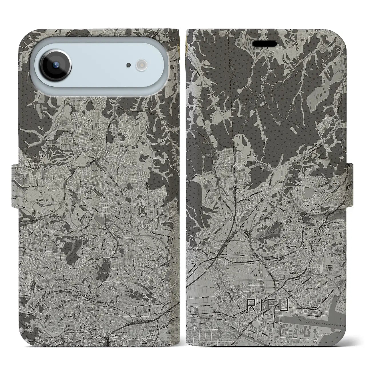 【利府(宮城県)】地図柄iPhoneケース(手帳タイプ)