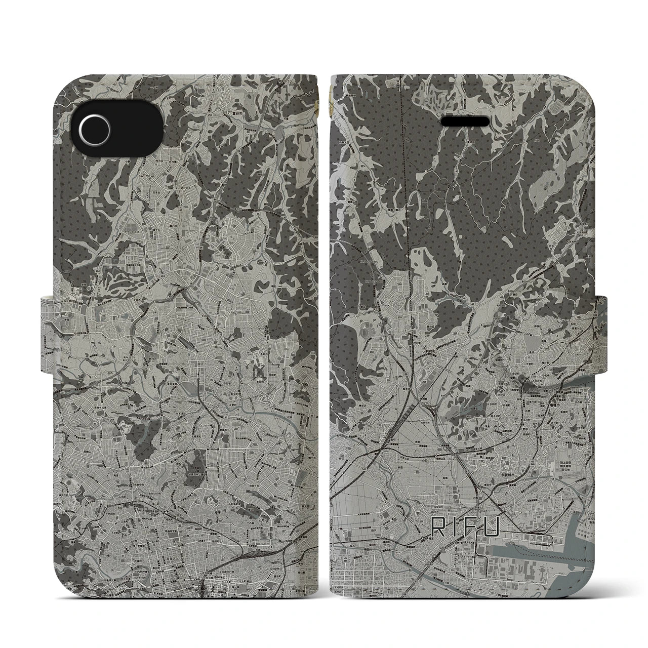 【利府(宮城県)】地図柄iPhoneケース(手帳タイプ)