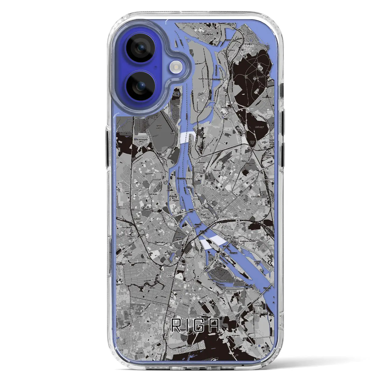 【リガ(ラトビア)】地図柄iPhoneケース(MagSafeタイプ)