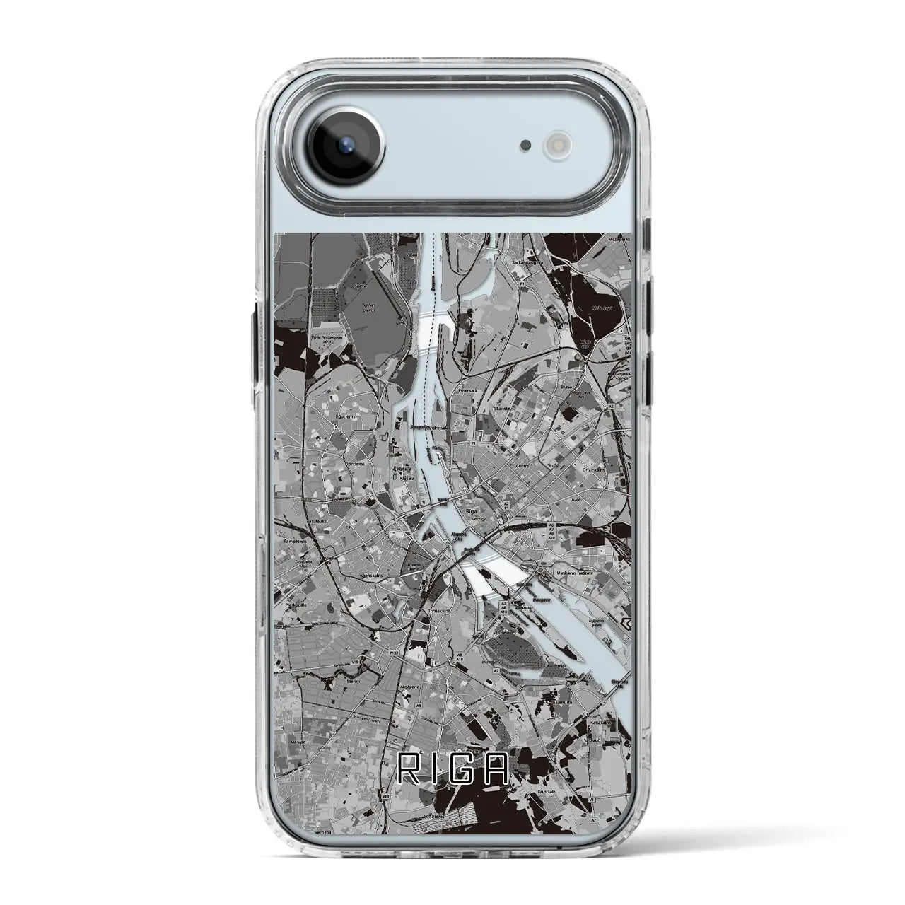 【リガ(ラトビア)】地図柄iPhoneケース(MagSafeタイプ)
