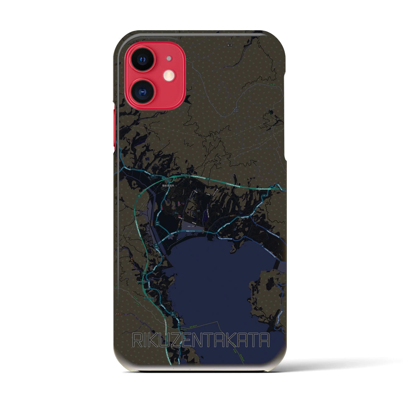 【陸前高田(岩手県)】地図柄iPhoneケース(バックカバータイプ)