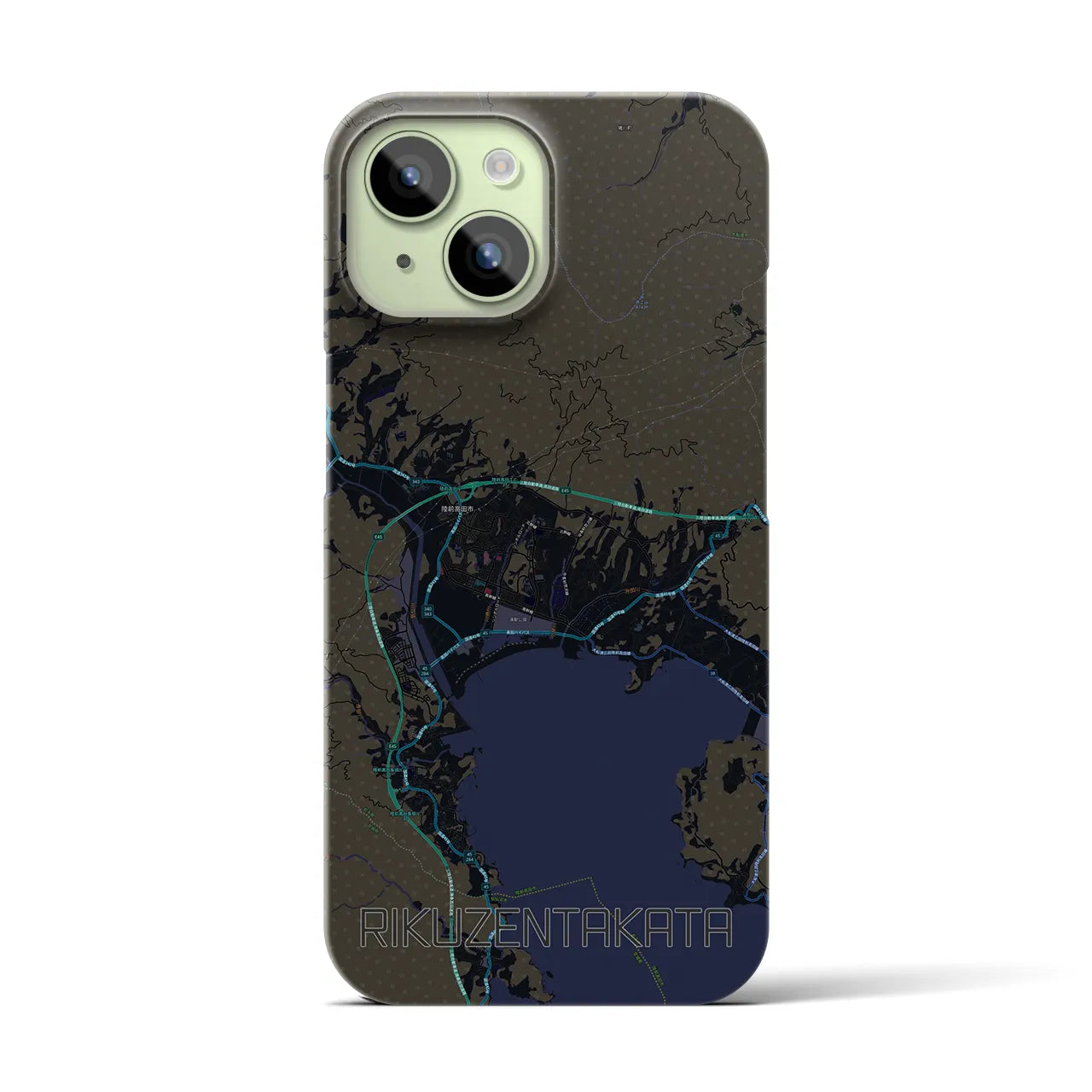 【陸前高田(岩手県)】地図柄iPhoneケース(バックカバータイプ)