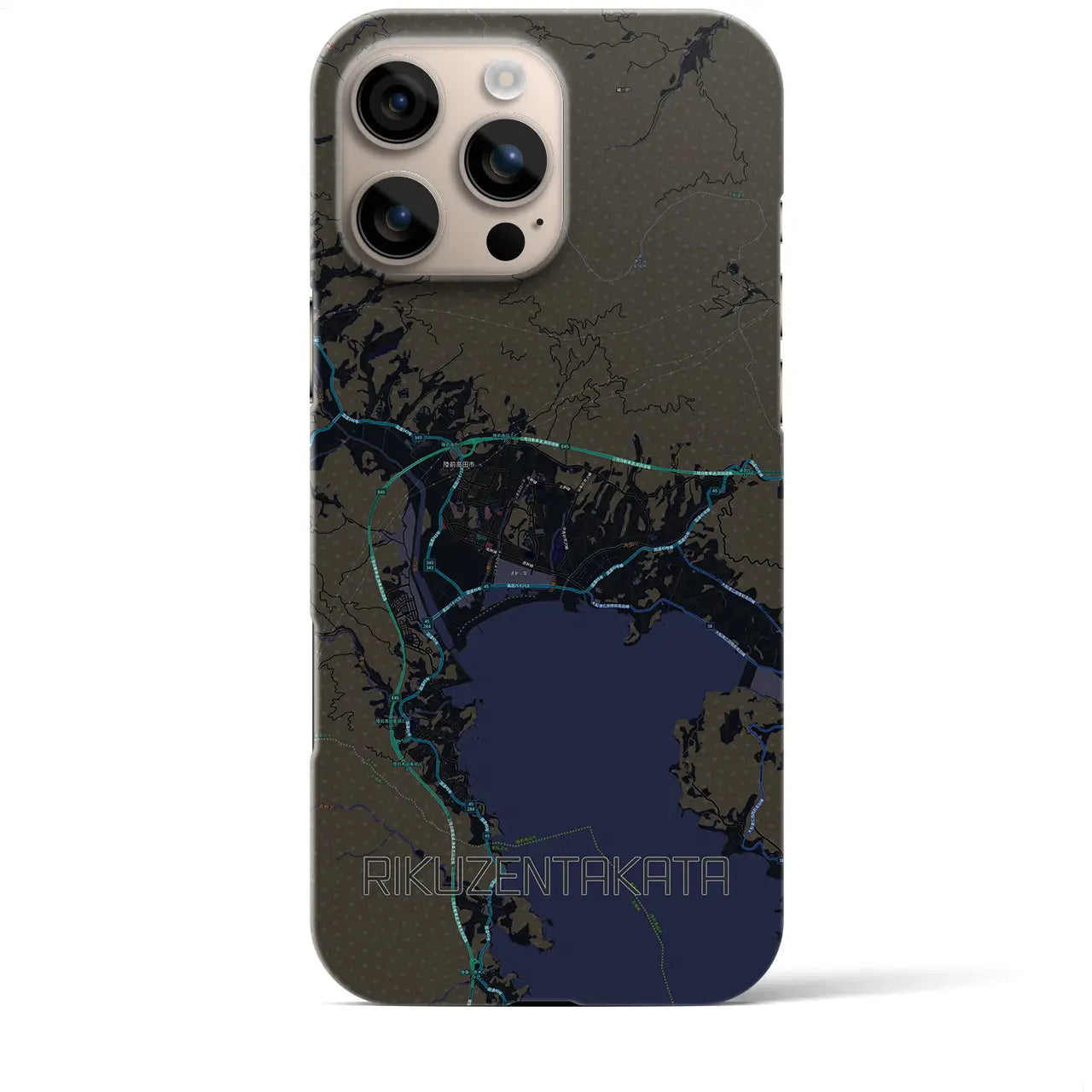 【陸前高田(岩手県)】地図柄iPhoneケース(バックカバータイプ)