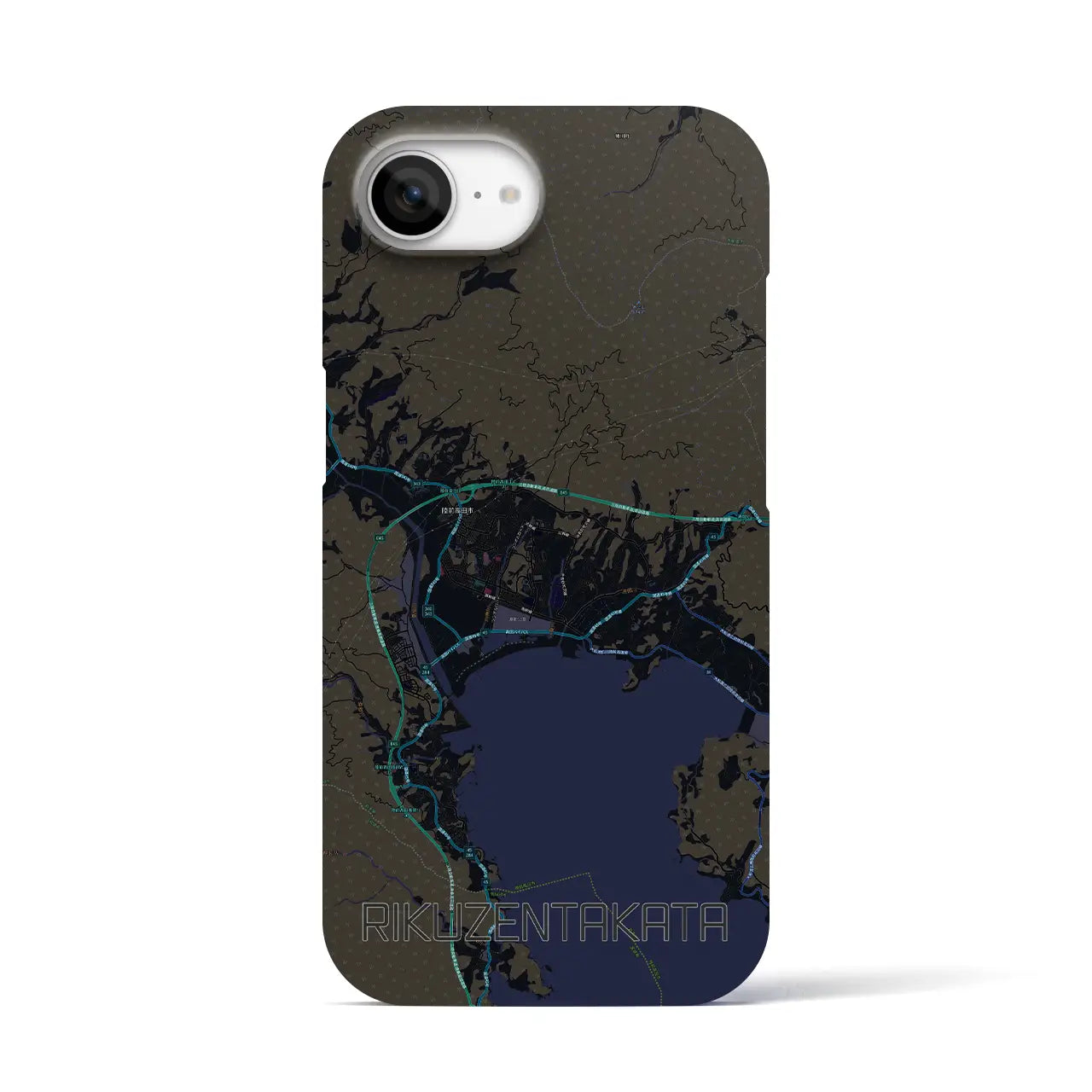 【陸前高田(岩手県)】地図柄iPhoneケース(バックカバータイプ)