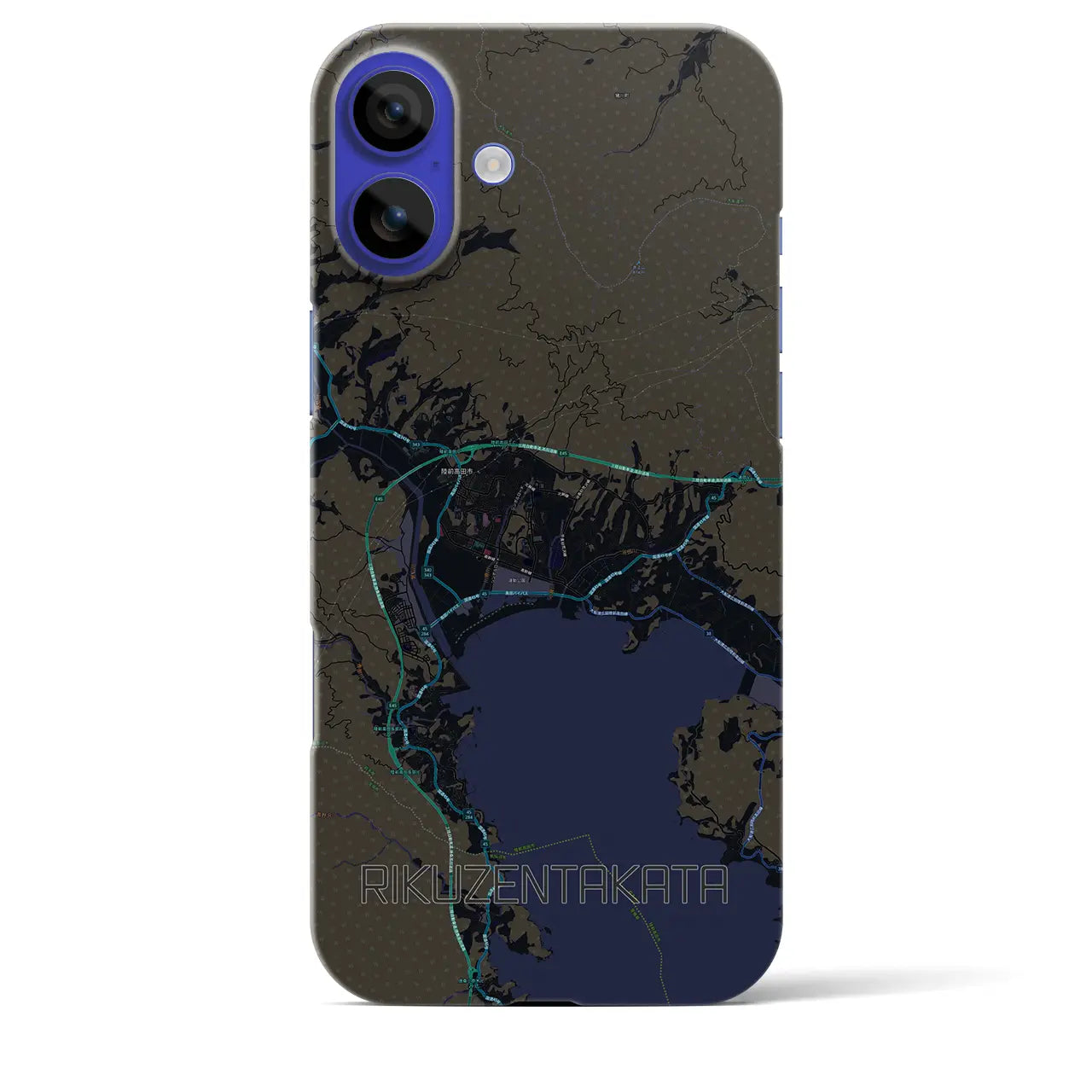 【陸前高田(岩手県)】地図柄iPhoneケース(バックカバータイプ)