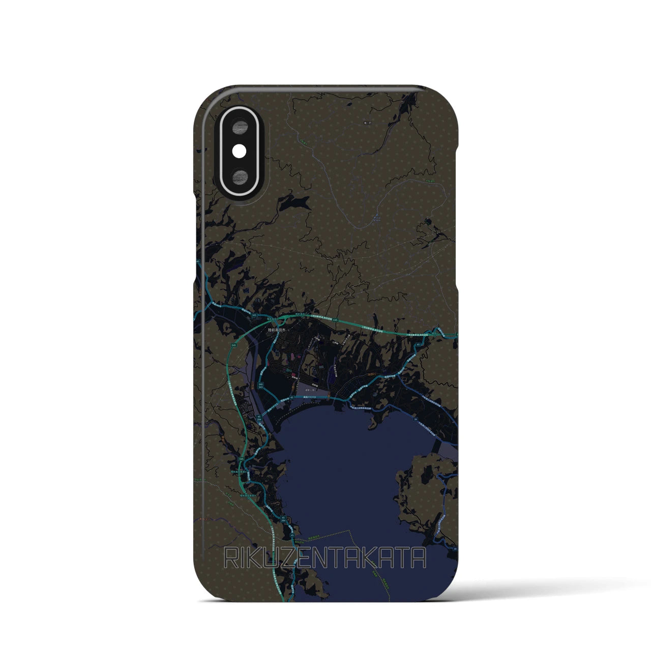 【陸前高田(岩手県)】地図柄iPhoneケース(バックカバータイプ)