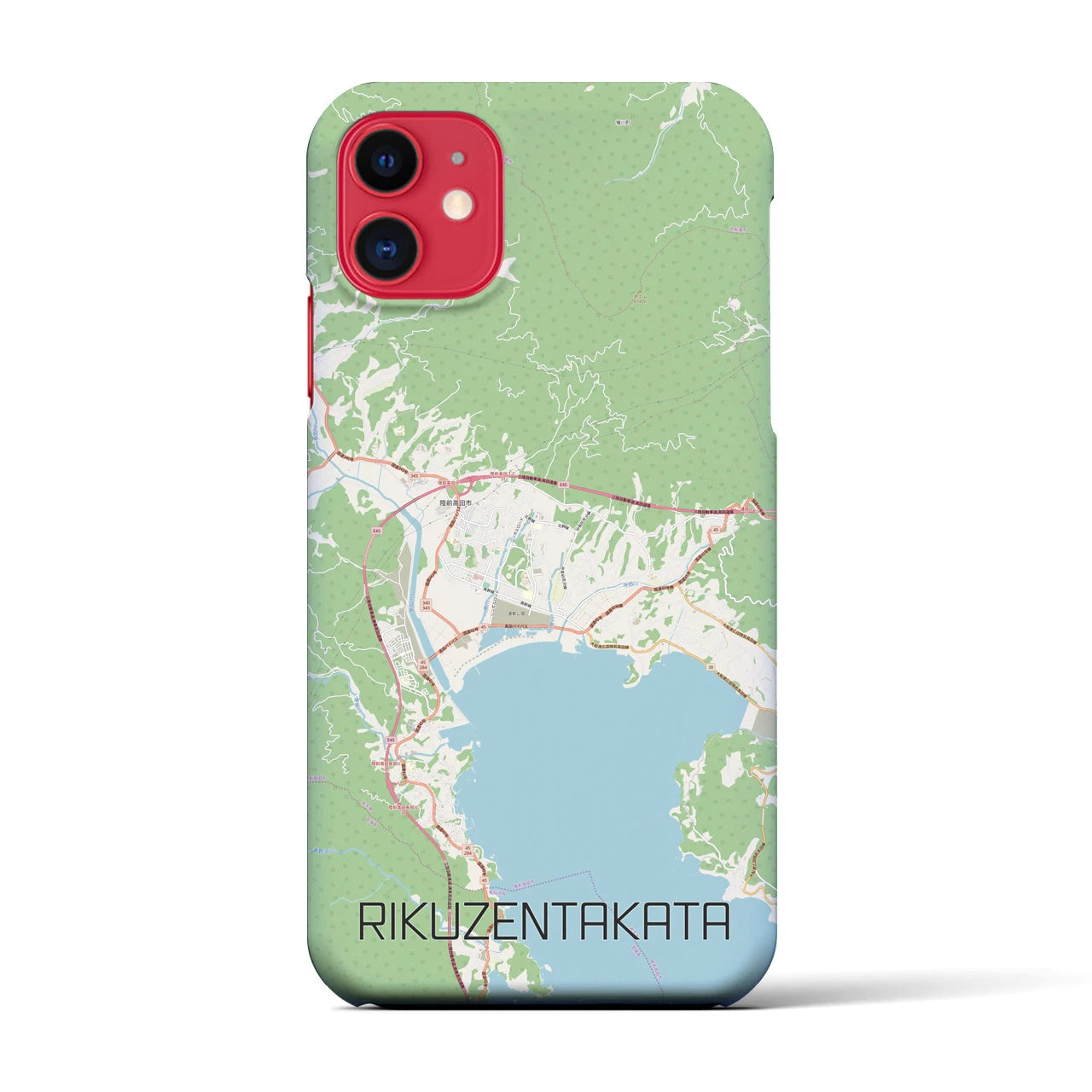 【陸前高田(岩手県)】地図柄iPhoneケース(バックカバータイプ)