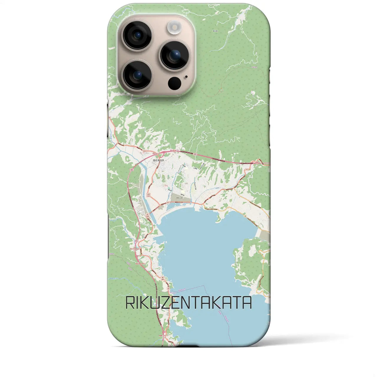 【陸前高田(岩手県)】地図柄iPhoneケース(バックカバータイプ)