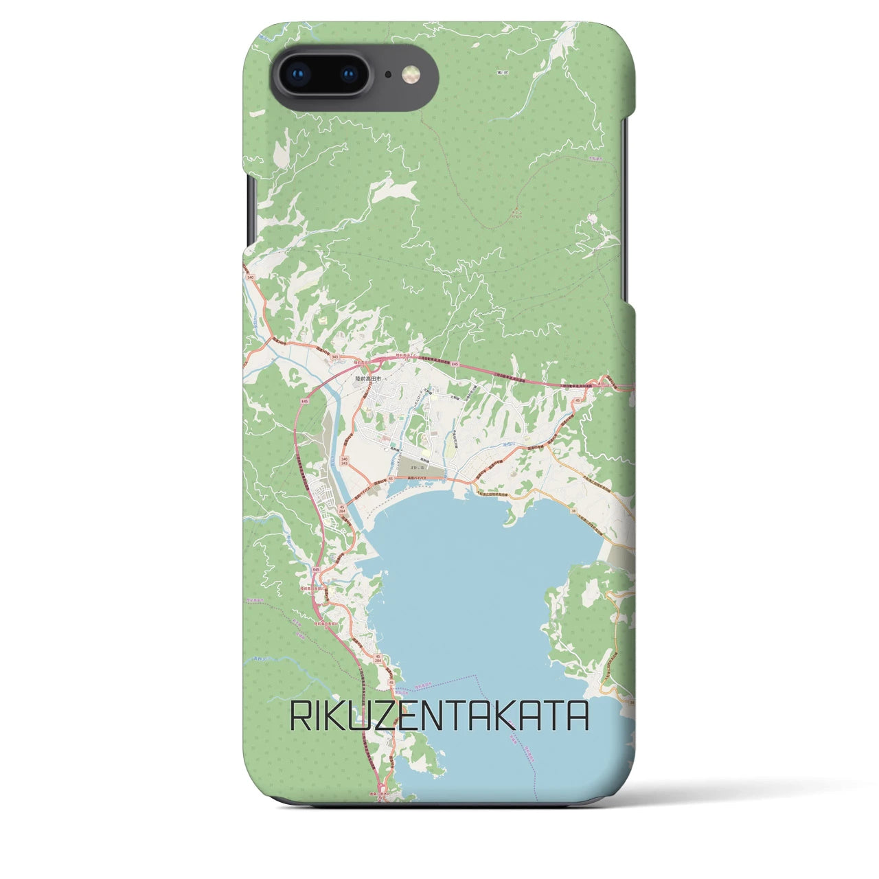 【陸前高田(岩手県)】地図柄iPhoneケース(バックカバータイプ)