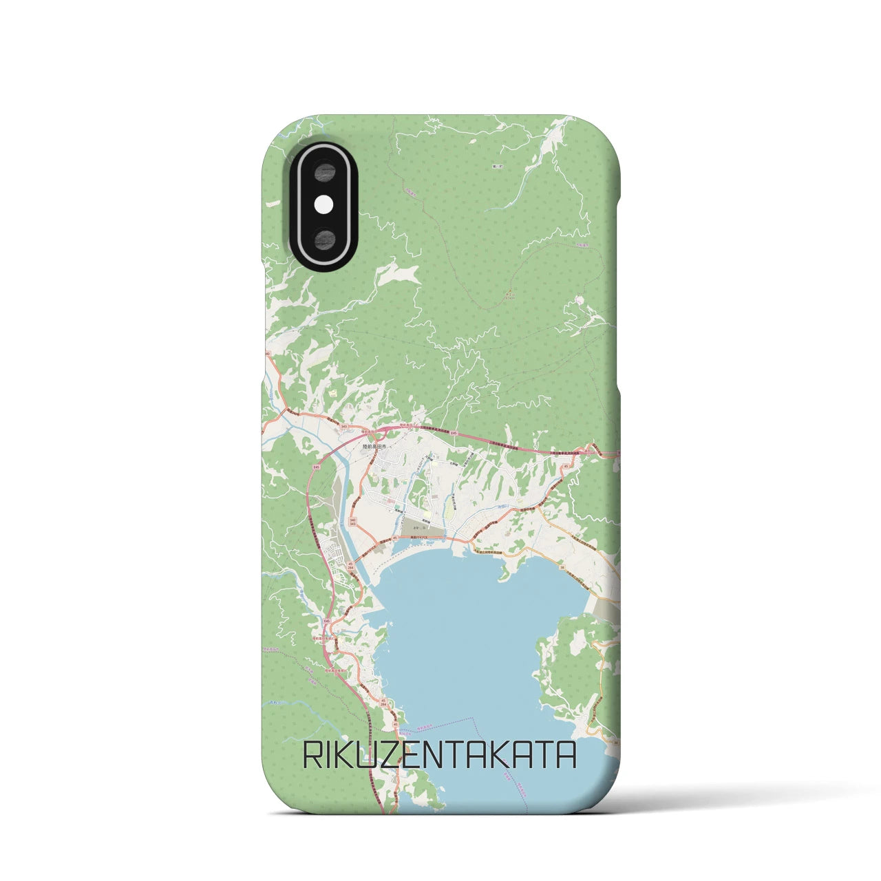 【陸前高田(岩手県)】地図柄iPhoneケース(バックカバータイプ)