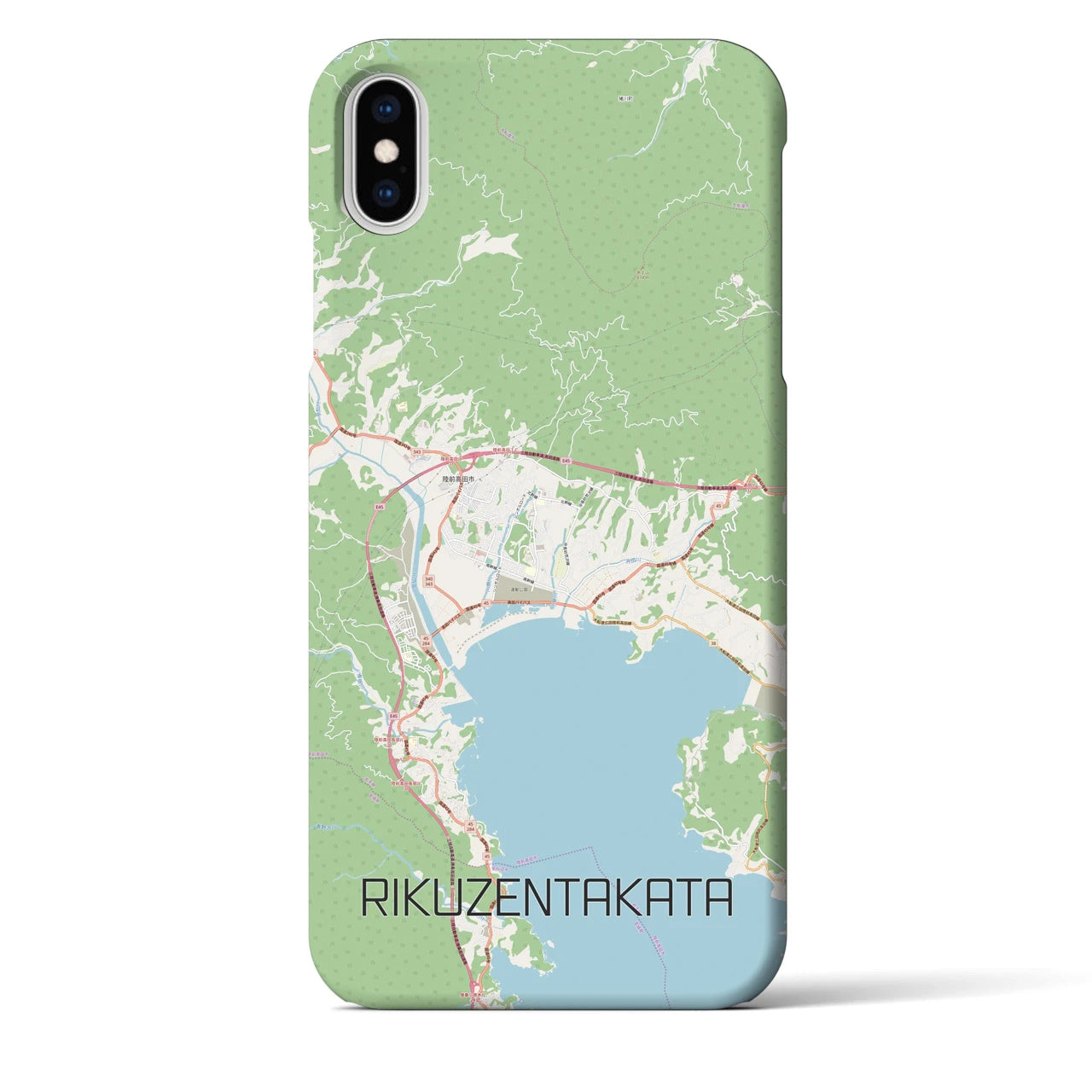 【陸前高田(岩手県)】地図柄iPhoneケース(バックカバータイプ)